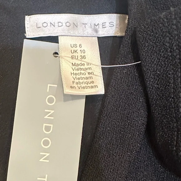 NWT‎ London Times Black Dress - Picture 7 of 12